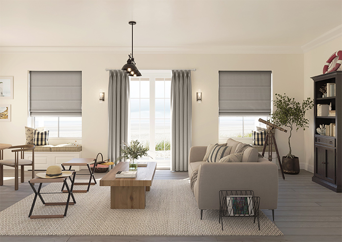 Loxley, Brown Canvas - Motorised Roman Blind - Image 8
